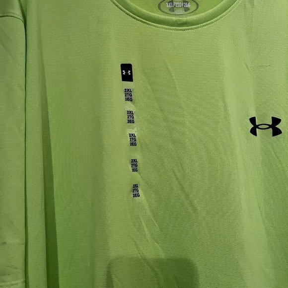 Under Armour Men's NWT bright green active loose-fitting active tee (nwt / 2XL) - Picture 4 of 11